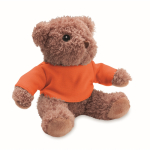 Teddybär mit personalisierbarem farbigem T-Shirt farbe orange