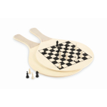 Strand-Schläger aus Holz mit Spielen und RPET-Netztasche farbe holzton fünfte Ansicht