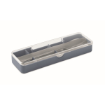 Edelstahl-Besteckset im Kunststoffetui farbe mattschwarz