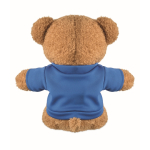 Teddybär mit T-Shirt zum Personalisieren farbe blau dritte Ansicht