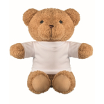 Teddybär mit T-Shirt zum Personalisieren farbe weiß zweite Ansicht
