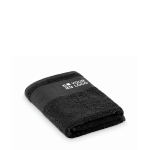 Frotteehandtuch aus 100 % Baumwolle 380 g/m² 50x100 cm farbe schwarz Ansicht mit Druckbereich