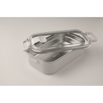 Lunchbox aus Kunststoff mit Innenbeschichtung aus recyceltem Edelstahl 750 ml farbe grau viertes Detailbild