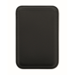 Magnetischer Kartenhalter aus Kunstleder mit Platz für 3 Karten farbe schwarz fünfte Ansicht