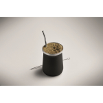 Edelstahlbecher speziell für Yerba Mate 240 ml farbe schwarz viertes Detailbild