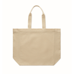 Baumwoll Tote Bag mit Bodenfalte und Henkeln 220 g/m² farbe beige dritte Ansicht