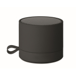 Kompakter kabelloser Metalllautsprecher mit Gummioberfläche 3W farbe schwarz