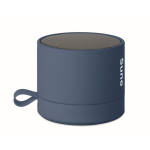 Kompakter kabelloser Metalllautsprecher mit Gummioberfläche 3W farbe blau Hauptansicht
