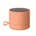 Kompakter kabelloser Metalllautsprecher mit Gummioberfläche 3W farbe orange