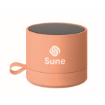 Kompakter kabelloser Metalllautsprecher mit Gummioberfläche 3W farbe orange Hauptansicht