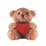 Plüsch-Teddybär aus Polyester mit personalisierbarem rotem Herz farbe rot