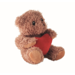 Plüsch-Teddybär aus Polyester mit personalisierbarem rotem Herz farbe rot zweite Ansicht