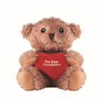 Plüsch-Teddybär aus Polyester mit personalisierbarem rotem Herz farbe rot Hauptansicht