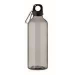 Transluzente RPET-Flasche mit Verschluss und Karabiner 500 ml farbe grau-transparent