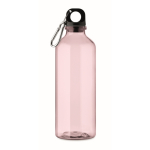 Transluzente RPET-Flasche mit Verschluss und Karabiner 500 ml farbe rosa-transparent