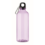 Transluzente RPET-Flasche mit Verschluss und Karabiner 500 ml farbe violett-transparent