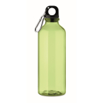 Transluzente RPET-Flasche mit Verschluss und Karabiner 500 ml farbe transparentes lindgrün