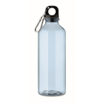Transluzente RPET-Flasche mit Verschluss und Karabiner 500 ml farbe transparentes hellblau
