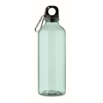 Transluzente RPET-Flasche mit Verschluss und Karabiner 500 ml farbe mintgrün