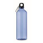 Transluzente RPET-Flasche mit Karabiner 750ml farbe blau-transparent
