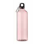 Transluzente RPET-Flasche mit Karabiner 750ml farbe rosa-transparent