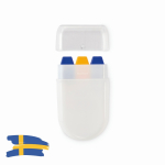 Körpermalstift mit verschiedenen Flaggenfarben im Etui farbe blau zweite Ansicht