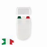 Körpermalstift mit verschiedenen Flaggenfarben im Etui farbe grün zweite Ansicht