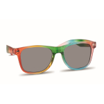 Mehrfarbige Regenbogen Sonnenbrille mit UV400-Schutz farbe mehrfarbig