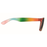Mehrfarbige Regenbogen Sonnenbrille mit UV400-Schutz farbe mehrfarbig dritte Ansicht