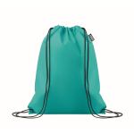 Kordelrucksack aus RPET-Vliesstoff 80 g/m² farbe türkis