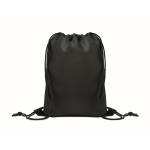 Kinder-Zuziehrucksack aus RPET-Polyester mit schwarzen Kordeln farbe schwarz
