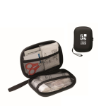 Erste-Hilfe-Set im harten Kunststoffkoffer farbe schwarz Ansicht mit Druckbereich