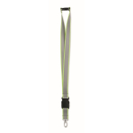 Reflektierendes RPET-Lanyard mit Sicherheitsverschluss und 2,5 cm Breite farbe neongelb