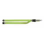 Reflektierendes RPET-Lanyard mit Sicherheitsverschluss und 2,5 cm Breite farbe neongelb siebte Ansicht