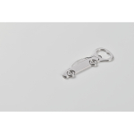 Flaschenöffner aus Zinklegierung in Autoform farbe mattsilber viertes Detailbild