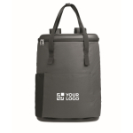RPET 600D wasserabweisender Kühler-Rucksack 20 L farbe dunkelgrau Ansicht mit Druckbereich