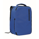 Kabinenrucksack aus RPET-Polyester mit Trolleyband 15'' farbe köngisblau