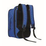 Kabinenrucksack aus RPET-Polyester mit Trolleyband 15'' farbe köngisblau zweite Ansicht