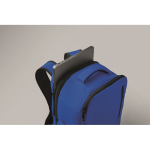 Kabinenrucksack aus RPET-Polyester mit Trolleyband 15'' farbe köngisblau achtes Detailbild