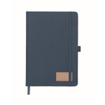 Notizbuch mit RPET-Polyester-Cover und 192 Seiten A5 farbe blau