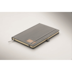Notizbuch mit RPET-Polyester-Cover und 192 Seiten A5 farbe grau sechstes Detailbild