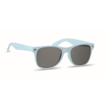 UV400-Sonnenbrille mit SEAQUAL®-Fassung und schwarzen Gläsern farbe hellblau