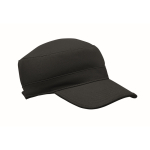 Militär-Cap aus gebürsteter Baumwolle mit Klettverschluss 260 g/m² farbe schwarz