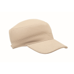Militär-Cap aus gebürsteter Baumwolle mit Klettverschluss 260 g/m² farbe beige