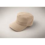 Militär-Cap aus gebürsteter Baumwolle mit Klettverschluss 260 g/m² farbe beige zweites Detailbild