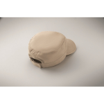 Militär-Cap aus gebürsteter Baumwolle mit Klettverschluss 260 g/m² farbe beige drittes Detailbild