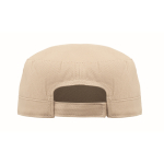 Militär-Cap aus gebürsteter Baumwolle mit Klettverschluss 260 g/m² farbe beige fünfte Ansicht