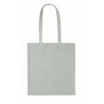 Einkaufstasche aus Polyester-Cord mit langen Henkeln 220 g/m² farbe hellblau dritte Ansicht