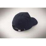 5-Panel-Cordkappe mit verstellbarem Verschluss 220 g/m² farbe blau drittes Detailbild