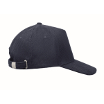 5-Panel-Cordkappe mit verstellbarem Verschluss 220 g/m² farbe blau sechste Ansicht